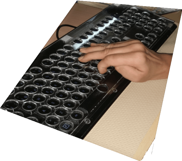 El teclado y mi mano