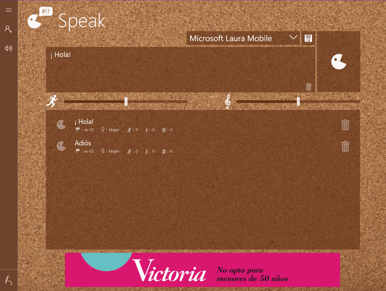 Speak app de windows