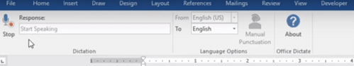Dictate complemento gratuito de Microsoft de reconocimiento de voz