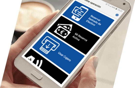 Se ven los apartados de la app.