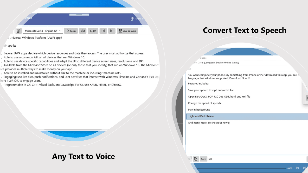 Aplicaciones de Windows 10 para texto a voz
