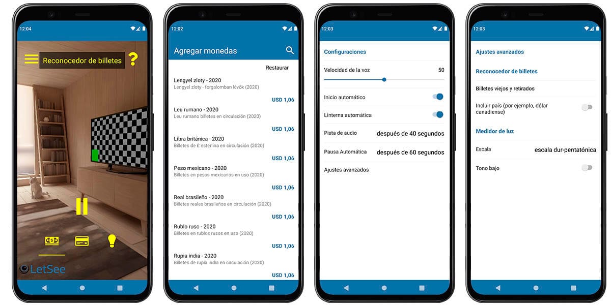 letseeapp reconocer billetes camara movil