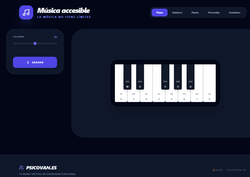 imagen de la app música accesible
